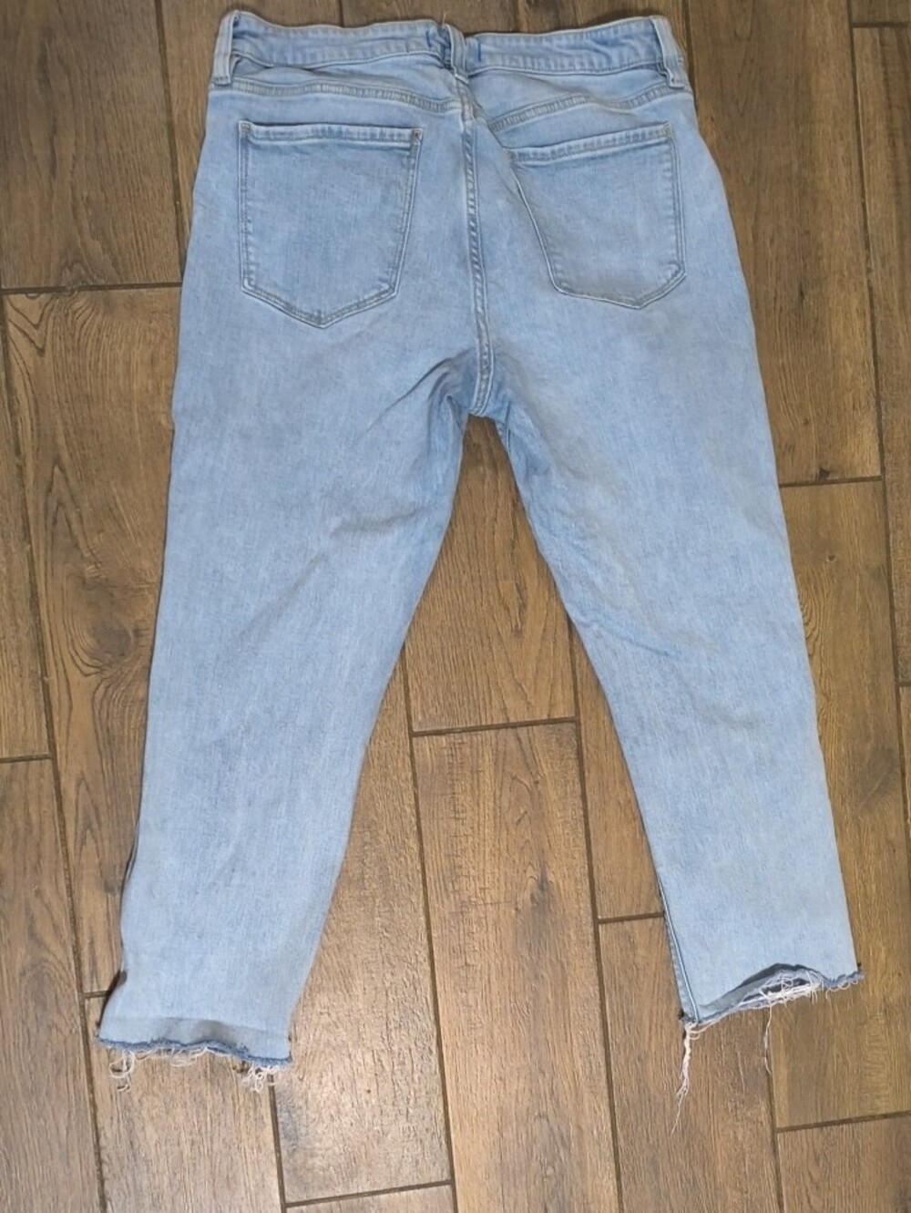 Light Wash Distressed Boyfriend Jeans - Picture 2 of 4